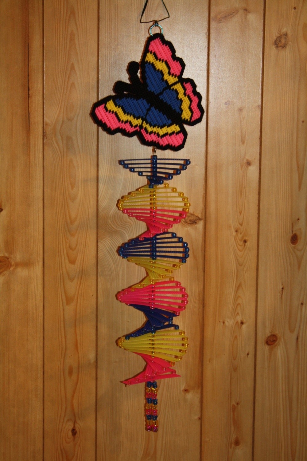 Plastic Canvas Butterfly Wind Spinner