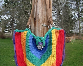 Over the Rainbow Bag Knitting Pattern PDF