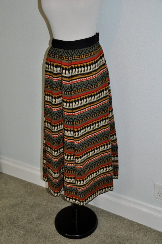 Items similar to Knited Wool Colorful Swedish Skirt on Etsy