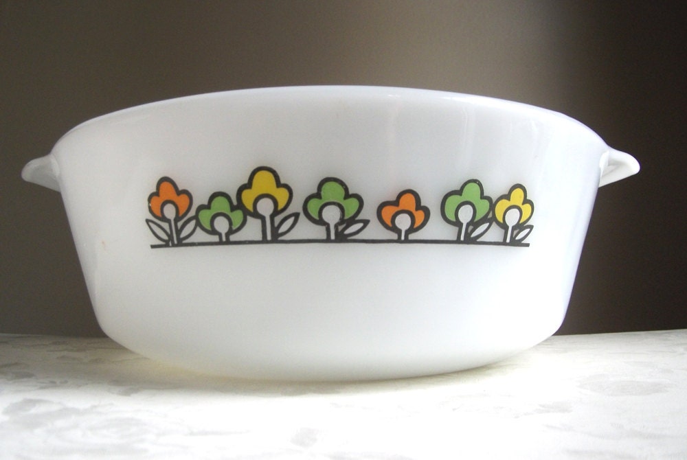 Vintage Anchor Hocking Fire King Casserole Dish By Theuniquebird