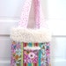 Fun Flower Print Cotton Purse / Large Purse / Purse With Long Strap / Hobo Bag / Flower Child / Flower Child