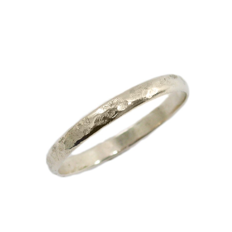 Hammered 14k gold white uk wedding Hammered hammered KaiJewelry585  by wedding ring. gold band
