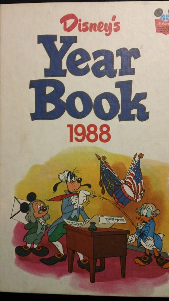 Disney's Year Book 1988 vintage hardcover children's