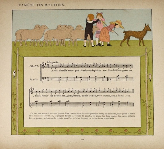 Vintage 1931 French Nursery Rhymes / Children's