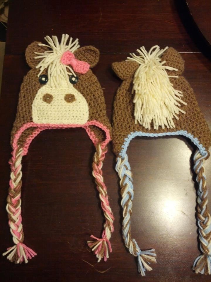 Horse Crochet Hat by jetaimeboutique83406 on Etsy