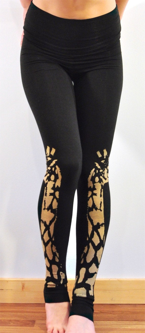 Giraffe Print Black Leggings High Waisted Leggings Bamboo   Il Fullxfull.428109948 1n55 