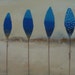 Original Painting Mixed Media Abstract , 12 x 24 on canvas, Blue Trees