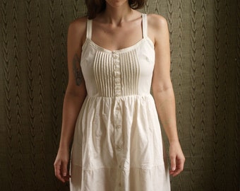 Organic cotton slip/ underdress/ nightgown with delicate