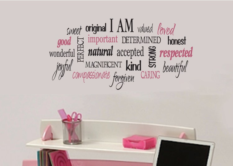 I am Positive word collage for girls Teen girl by WildEyesSigns