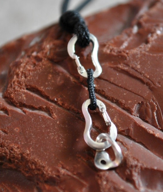 Quickdraw Climbing Necklace Sterling by CocoClimbingJewelry