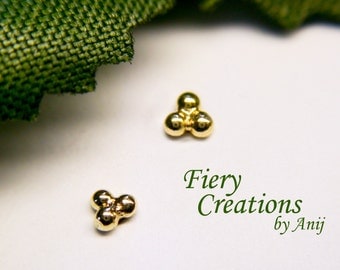 Nose Screw or Tragus Stud "Tiny Insect"- 18kt SOLID yellow Gold