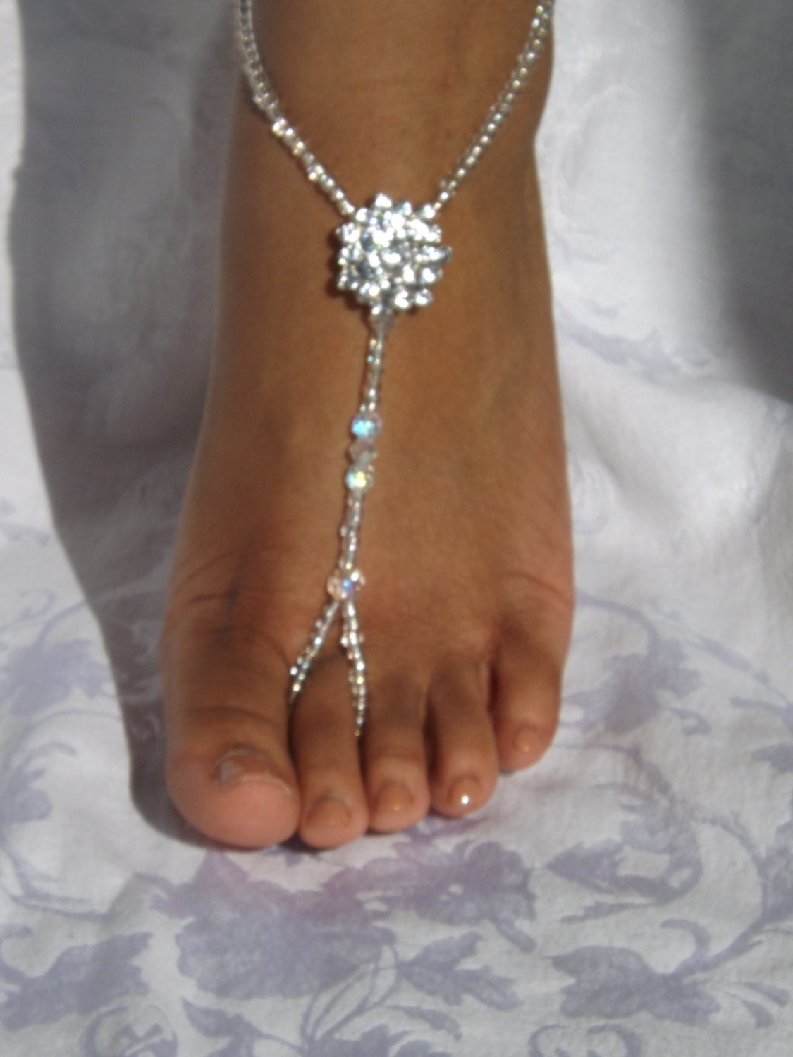 Wedding Foot Jewelry swarovski rhinestone barefoot sandal foot jewelry anklet