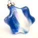Hanukkah Ornament Hand Painted Inside Glass Ornament - Blue and Lavender Star of David