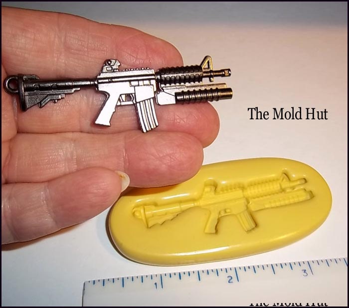 M16 Rifle Gun Mold For Resin Polymer Clay Chocolate by TheMoldHut