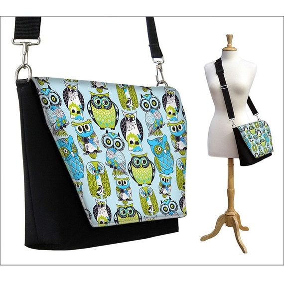 SALE Owl Messenger Bag Crossbody iPad Air Bag Medium Messenger Purse ...
