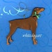 Hanpainted Red Uncropped Doberman Pinscher Christmas Ornament