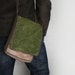 Stylish Brown Green Messenger Shoulder Felted Bag -- Hand felted wool -- Wearable Art - OOAK