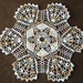 New Handmade Crocheted "Flourishing Fans" Doily in Aspen - 14.5"