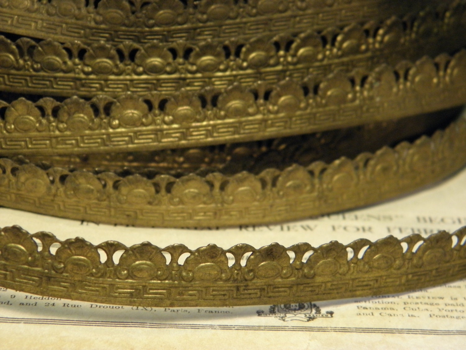 Vintage Brass Decorative Metal Trim Supply