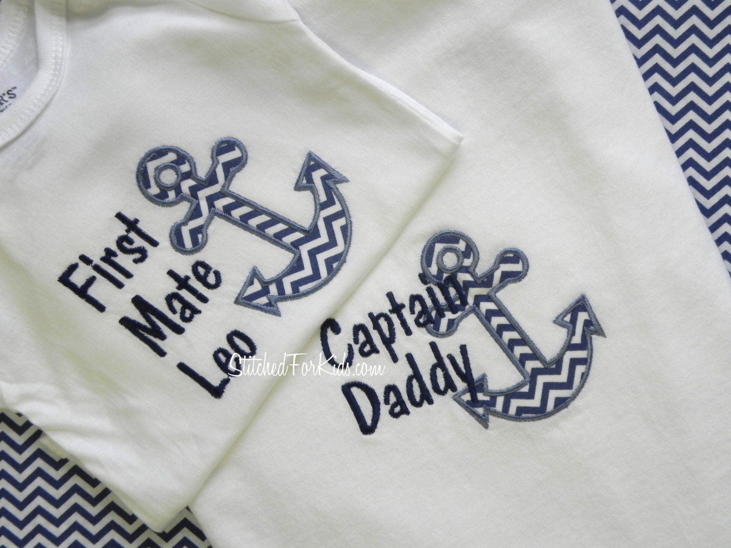 Happy Fathers Day Gift Personalized Captain and First Mate