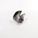 Lily Pad ring, Sterling Silver, hammered, Nature inspired jewelry
