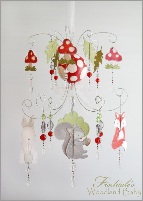 Woodland Baby Chandelier Mobile Baby MobileNursery Mobile