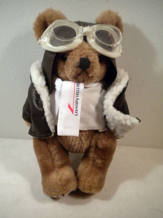 biggles pilot teddy bear