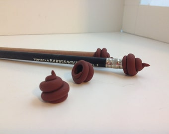 Cute Poop Pencil Topper Eraser