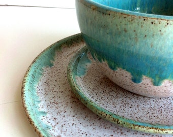 Wheel Thrown Stoneware Dinnerware Set - Made to order