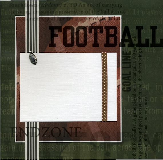 Football Star Premade Scrapbook Page by SusansScrapbookShack