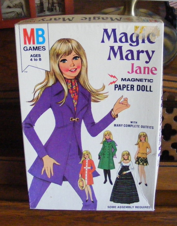 Magic Mary Jane Paper Doll by kandyskeepsakes on Etsy
