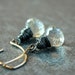 Rutilated Quartz Earrings - Handmade Jewelry - Gold Filled - Drop Earrings - Oxidized Silver - Quartz Jewelry