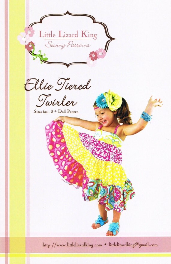 Little Lizard King Ellie Tiered Twirler Sewing Pattern