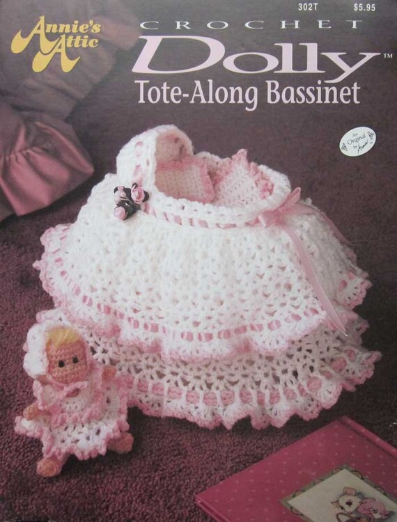 Annies Attic Crochet Dolly Bassinet Pattern Book by ...