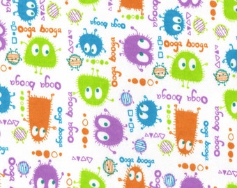 EASTER EGG Ooga Booga, Cotton Interlock Knit Fabric, FQ