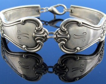Silver Spoon Bracelet (Small Medium Large) Signature With M Monogram