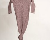 Knottie baby sleeper- Chocolate 0-3 months