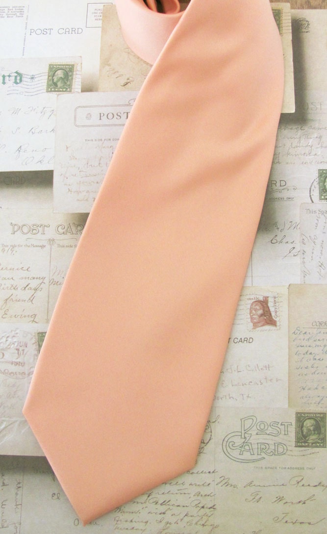 mens peach tie