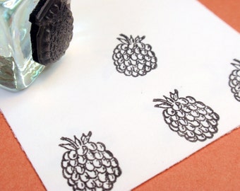 Raspberry Rubber Stamp - Handmade by BlossomStamps