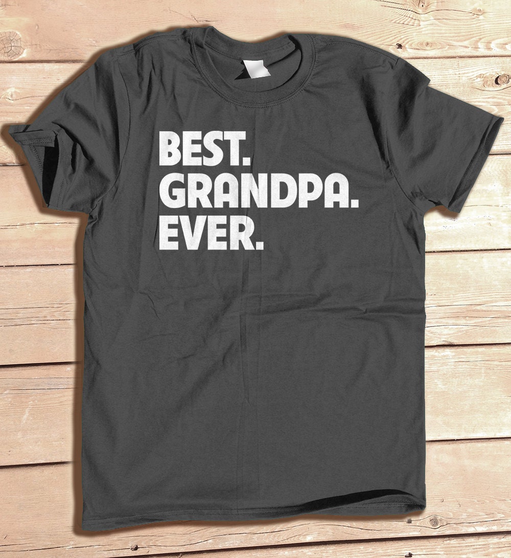 Best Grandpa Ever Personalized Typeography Tshirt By Odysseyroc