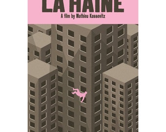 Movie poster La Haine retro print in various sizes