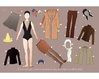 The Edie Beale paper doll print in various sizes