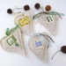 SALE Lavender heart sachet ornaments, set of four