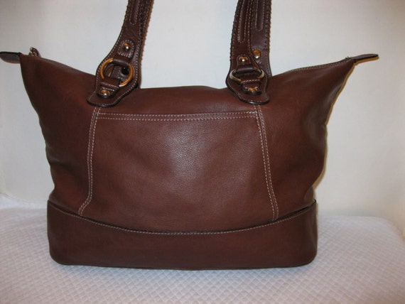 Clarks soft genuine leather lrg tote satchel purse handbag in
