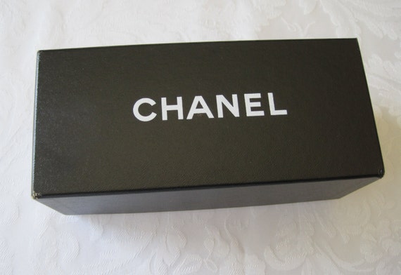 Chanel Gift Box 7 x 3 x 2 Black Chanel Box by JetJewels on Etsy