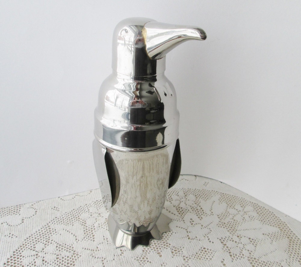 Penguin Cocktail Shaker Stainless Steel Pottery Barn Drink