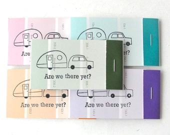 PAINT CHIP MATCHBOOK notepads Set of 5- Camper in brights