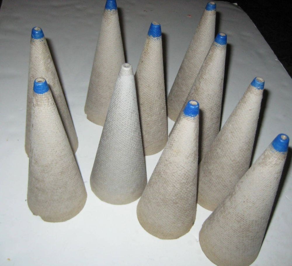 10 Empty Sewing Thread Cones for Crafting