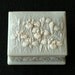 Vintage Trinket Box Incolay Stone Cameo Blossoms Berries Green White Irises