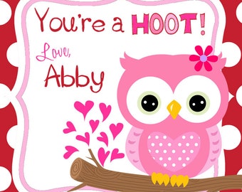 OWL Always be Your Friend Hoot Owl Favor Tags by BurleyGirlDesigns